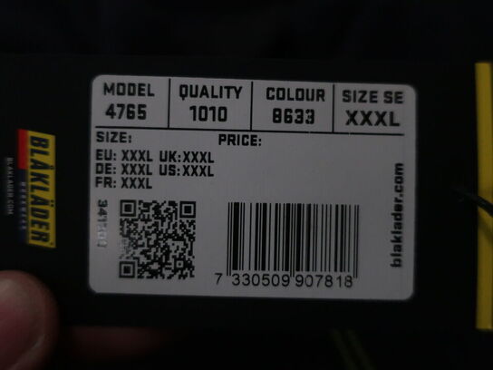 Arbejdstrøje BLÅKLÄDER 4765 str. XXXL