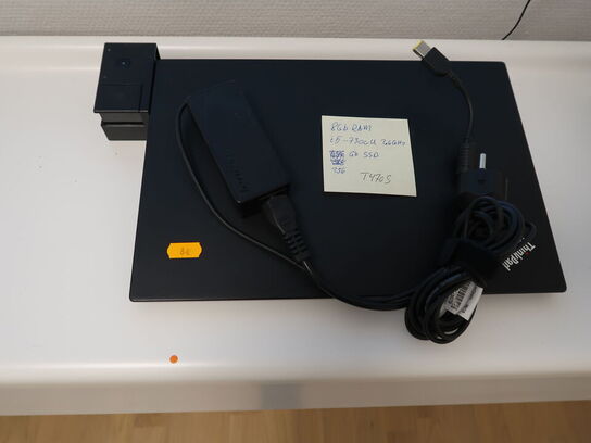 Bærbar PC LENOVO T470s med dockingstation