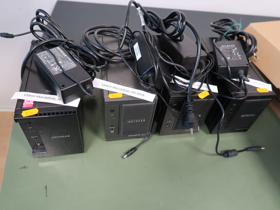 4 stk. Netgear NAS server uden harddisk