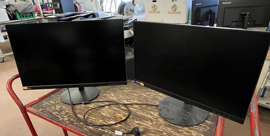 2 Stk. Skærme 24" + 27" LENOVO