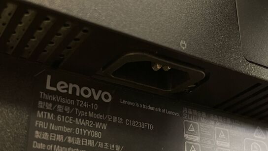 2 Stk. Skærme 24" LENOVO t24i-10