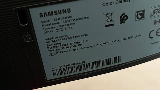 3 Stk. Skærme 24"  SAMSUNG S24F354FHU