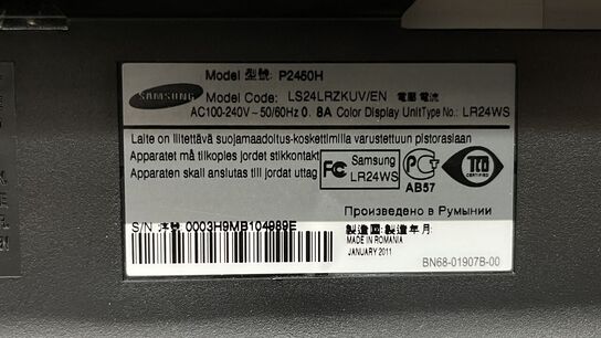 2 Stk. Skærme 24" SAMSUNG