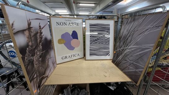 4 Billeder i trærammer