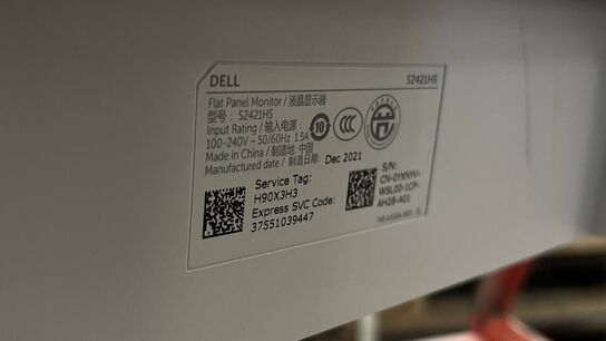 2 Stk. Skærme 24" DELL S2421HS