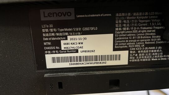 27" Skærm LENOVO L27e-30