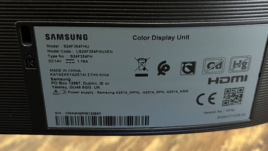 3 Stk. Skærme 24"  SAMSUNG S24F354FHU