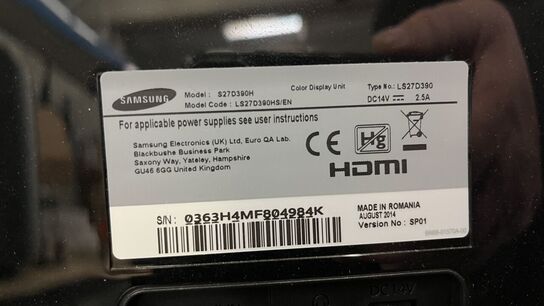 2 Stk. Skærme 24" + 27" SAMSUNG