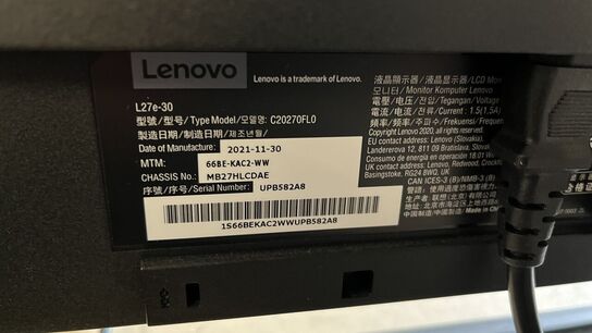 27" Skærm LENOVO L27e-30