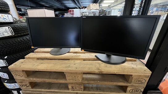 2 Stk. Skærme 24" + 23" LENOVO