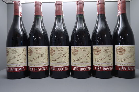 6 fl. Rødvin Viña Bosconia Reserva, R. López de Heredia 2006