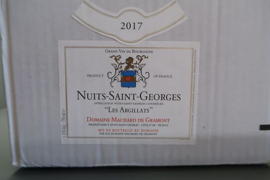 6 fl. Rødvin Nuits-Saint-Georges Les Argillats, Machard de Gramont 2017
