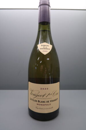 1 fl. Hvidvin Vougeot 1er Cru Le Clos Blanc de Vougeot Monopole, Domaine de la Vougeraie 2020