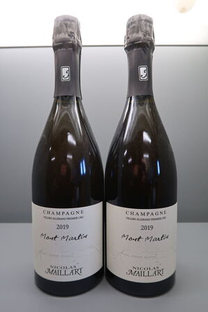 2 fl. Champagne Mont Martin Villers-Allerand 1er Cru Extra Brut, Nicolas Maillart 2019