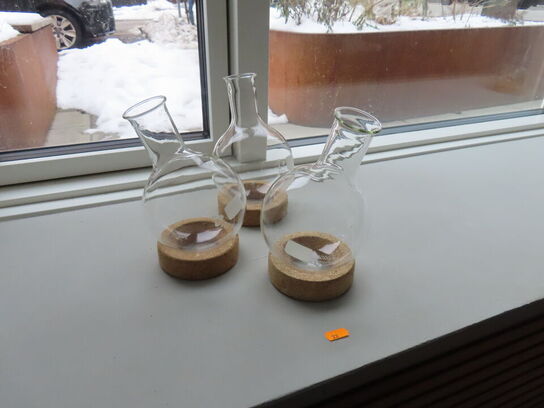 6 stk. Vindekantere inkl. Vaser