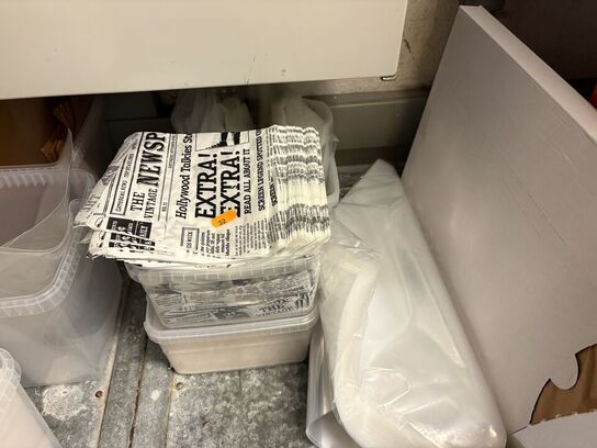 Parti hævekasser, emballage, m.v.