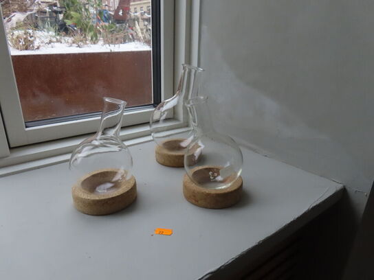 6 stk. Vindekantere inkl. Vaser