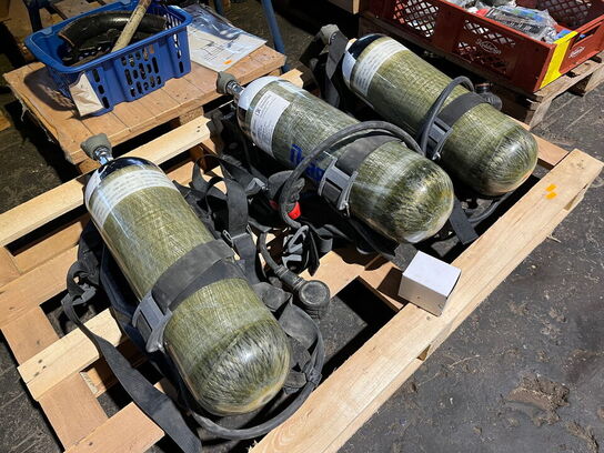 3 stk. selvforsynende luftåndedrætsapparater