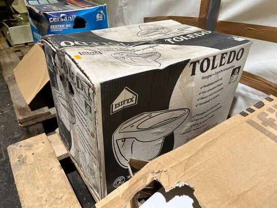 Toiletkumme til væghængt toilet samt vask