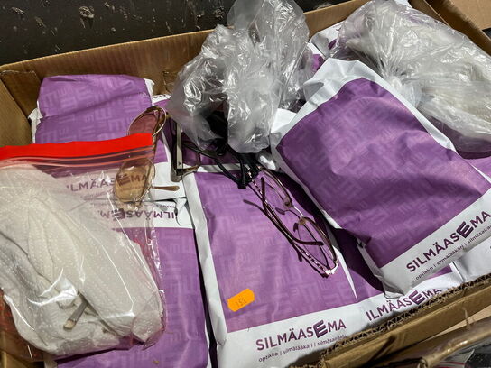 6 stk. kasser med brugte briller