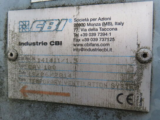 Transportabelt ventilations system, CBI CAV 100