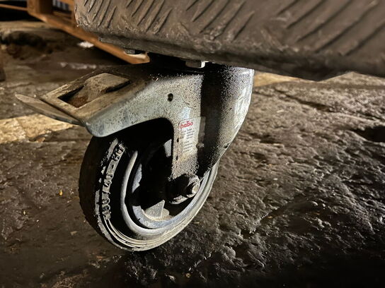 Stor ALU-transportkasse samt 3 mindre transportkassser