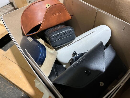 6 stk. kasser med brugte briller