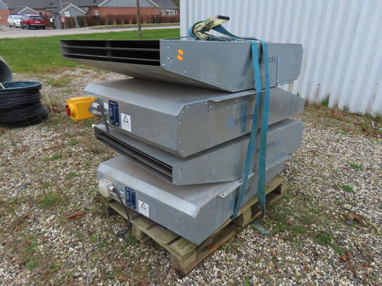 4 stk. Impulsventilatorer, SYSTEMAIR IV 50-4 + REV