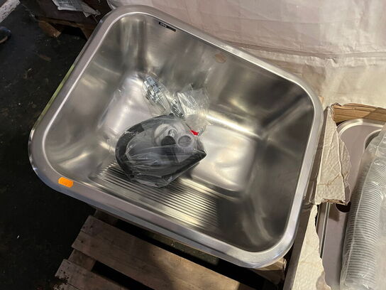 2 stk. rustfri køkkenvaske