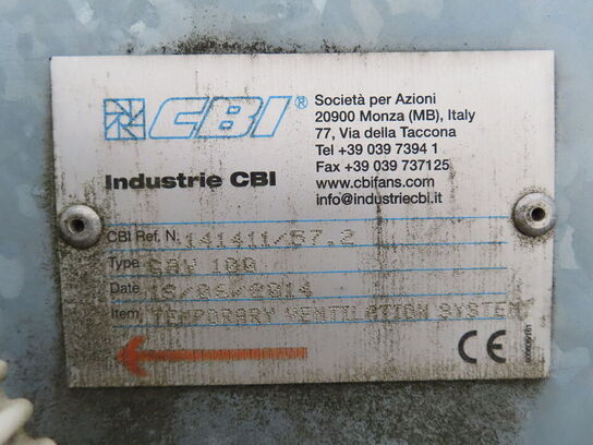 Transportabelt ventilations system, CBI CAV 100
