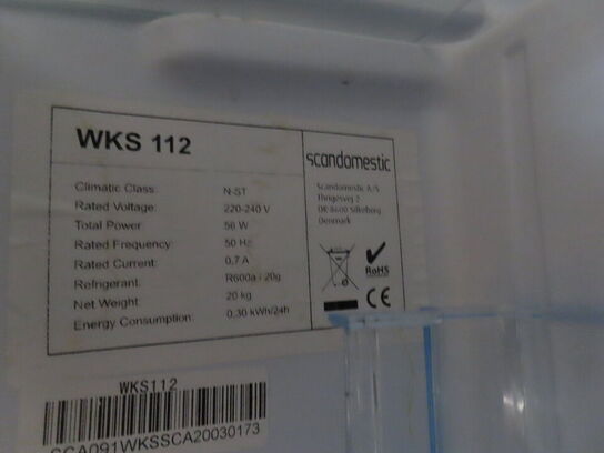 2 stk. køleskabe, SCANMESTIC WKS 112