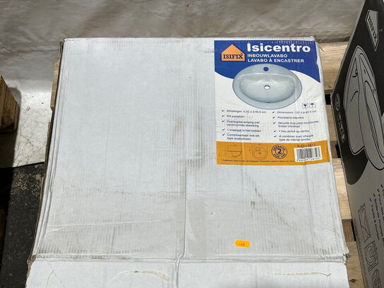 Toiletkumme til væghængt toilet samt vask