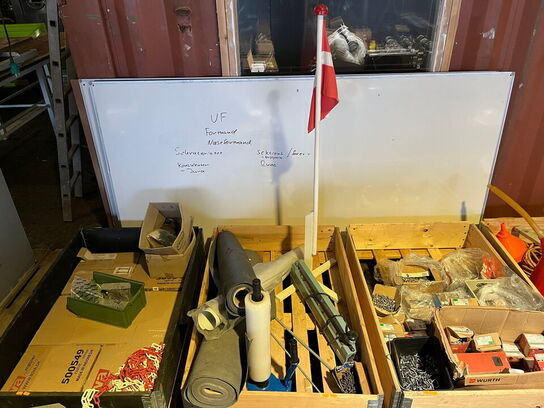 Indholdet på pallen