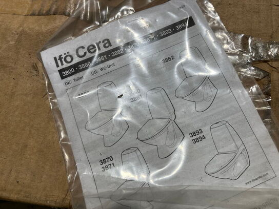 1 stk. toilet, samt 2 stk. toiletkummer til væghængt toilet