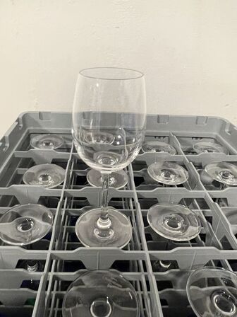 5 vogne m. glasbakker inkl. glas i bakkerne (ass.)