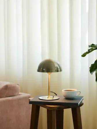 2 stk. halo Design boogie bordlampe i kompakt designerlampe messing(ubrugt)