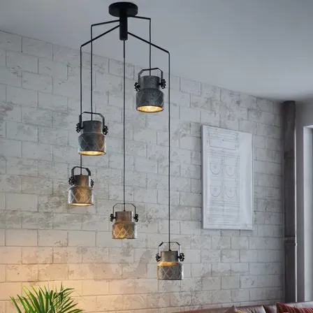 Eglo hilcott pendel zink 67,5cm(ubrugt)