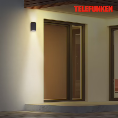 3 stk. telefunken udendørslampe 15,1 cm 2x gu10 400lm antracit(ubrugt)
