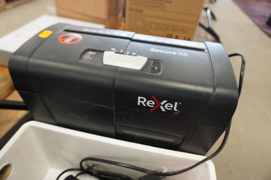 Makulator REXEL samt kontorartikler