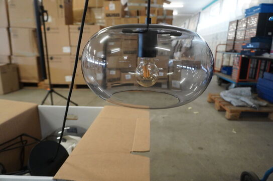 3 stk. Pendler i glas (røgfarvet) Ø=30cm