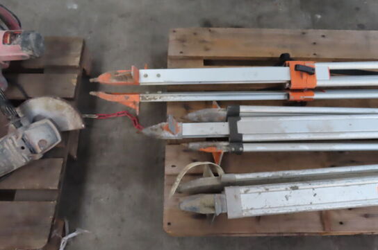 3 stk. Stativer til nivilleringsapparat