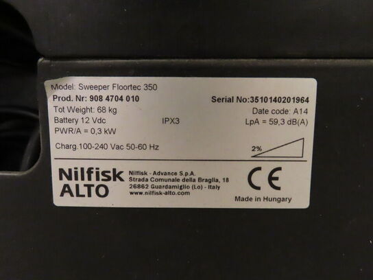 Fejemaskine NILFISK ALTO FLOORTEC 350