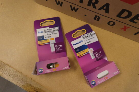 Kasse med diverse pærer PHILIPS