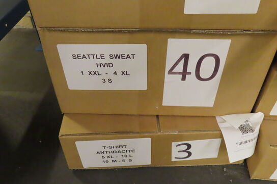 6 kasser diverse tøj