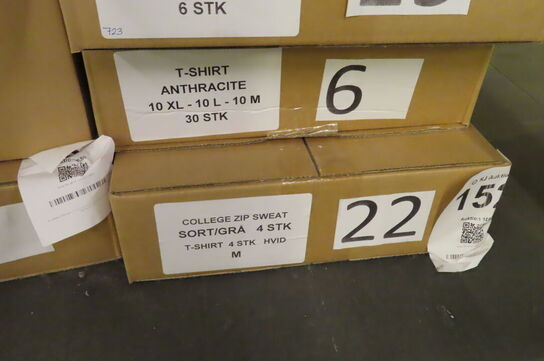 6 kasser diverse tøj