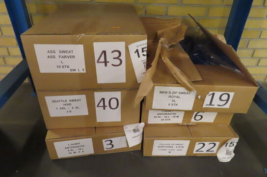 6 kasser diverse tøj