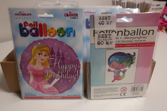 100 stk. folie balloner 