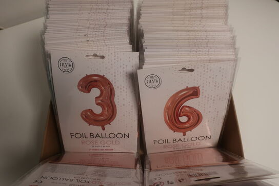 115 stk. folie balloner rose gold tal 66 cm. 
