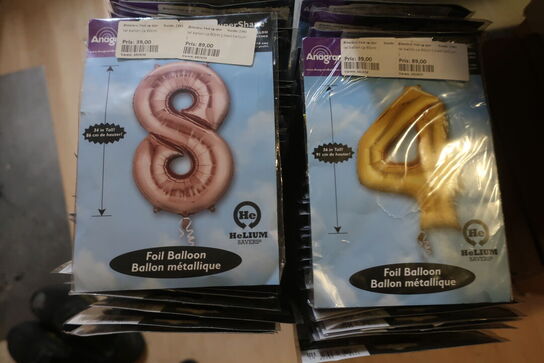 75 stk. folie balloner tal