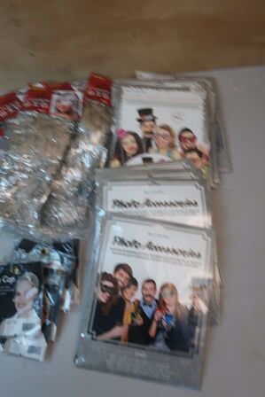 30 stk. parykker, photo accessonies